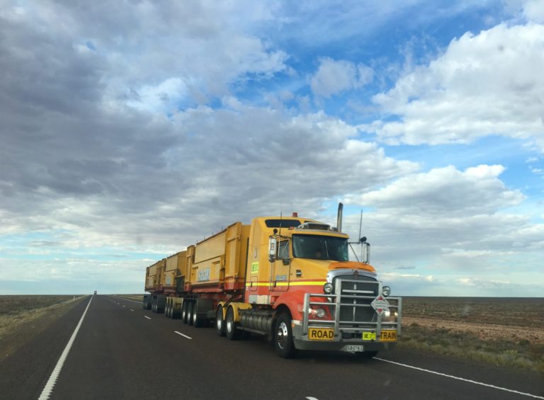 a large truck on the road